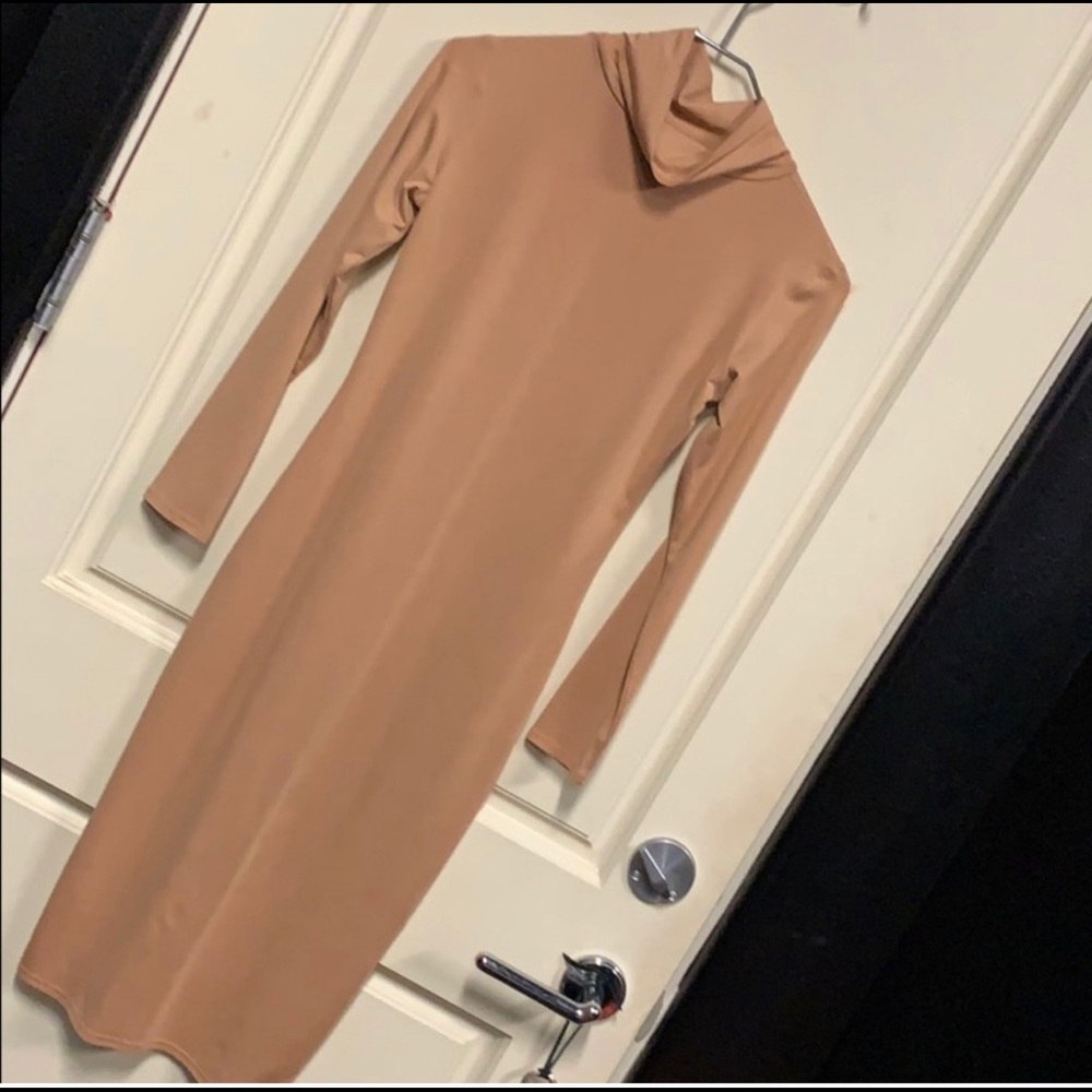 Long sleeve turtle neck dress